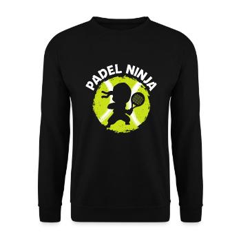 Padel Ninja Padel Joueur Padel Tennis Padeltennis - Sweat-shirt Unisexe - noir - Devant - Alina (178cm) & Michal (187cm)