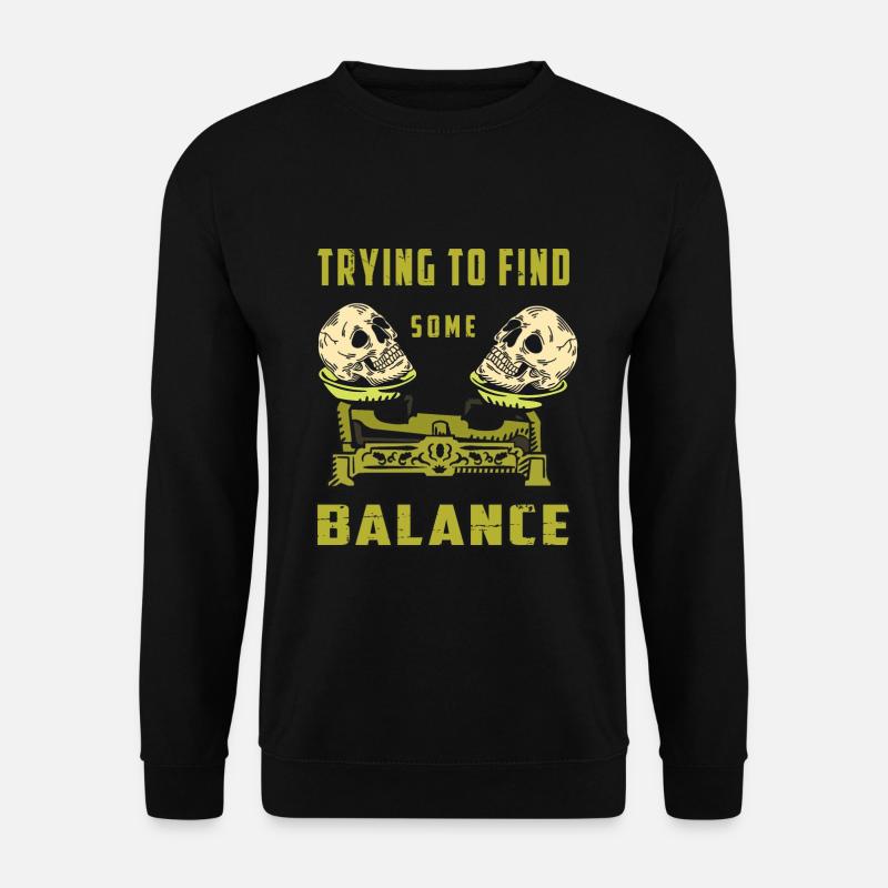 Skull Waage - Unisex Pullover - Schwarz