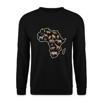 Animaux vivant en Afrique - Sweat-shirt Unisexe - noir - Devant - Alina (178cm) & Michal (187cm)
