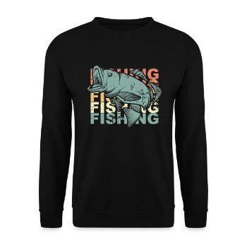 Pêche pêche - Sweat-shirt Unisexe - noir - Devant - Alina (178cm) & Michal (187cm)