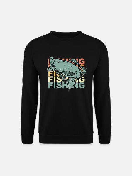 Angeln Angler Geschenk - Unisex Pullover - Schwarz