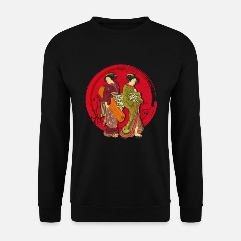 Two Geishas - Unisex Pullover - Schwarz