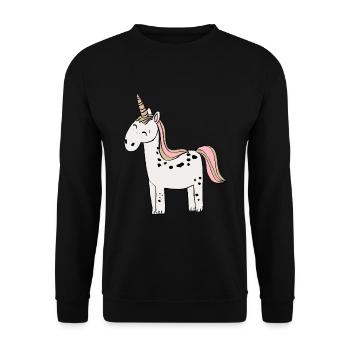 Licorne - Sweat-shirt Unisexe - noir - Devant - Alina (178cm) & Michal (187cm)