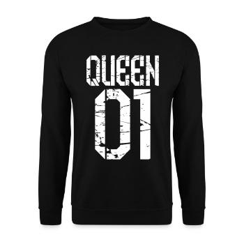 118 Queen 01 - Unisex Sweatshirt - black - Front - Alina (178cm) & Michal (187cm)