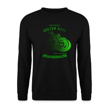 Motorcycle Chopper Retro Design - Unisex Sweatshirt - black - Front - Alina (178cm) & Michal (187cm)