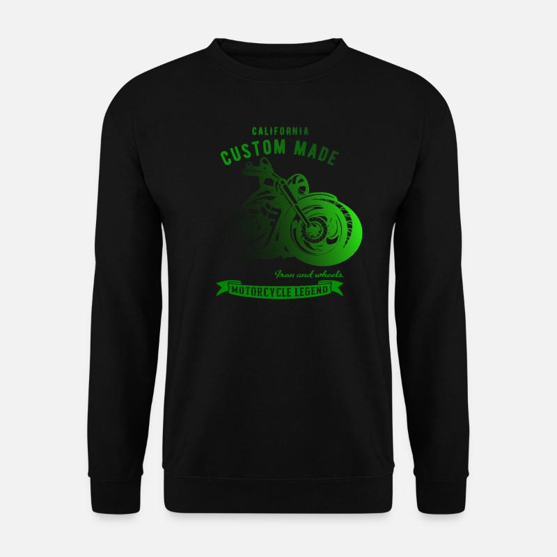 Motorrad Chopper Retro Design - Unisex Pullover - Schwarz