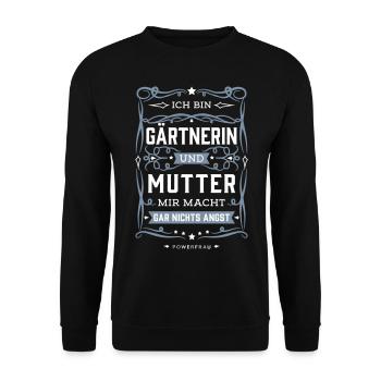 Gärtnerin Lustig Spruch Geschenke für Gärtnerin - Unisex Pullover - Schwarz - Vorne - Alina (178cm) & Michal (187cm)