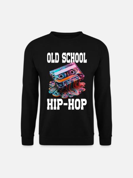 Old School Hip Hop Retro Melting Cassette - Unisex Sweatshirt - black