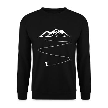 Ski Skier Mountains Ski Area Ski Downhill Gift - Unisex Sweatshirt - black - Front - Alina (178cm) & Michal (187cm)