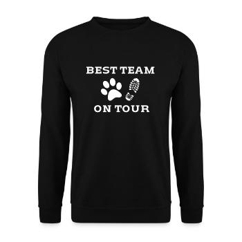 Meilleure équipe en tournée Idée cadeau Cadeau Chien Love - Sweat-shirt Unisexe - noir - Devant - Alina (178cm) & Michal (187cm)