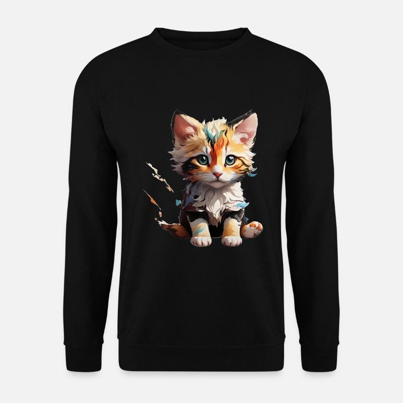 Katze klein - Unisex Pullover - Schwarz