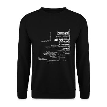 Hater - Unisex Sweatshirt - black - Front - Alina (178cm) & Michal (187cm)