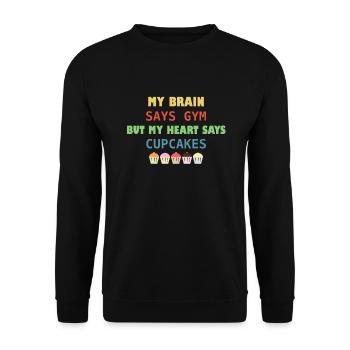 Cupcakes Muffin Muffins Lecker Süßigkeiten Essen - Unisex Pullover - Schwarz - Vorne - Alina (178cm) & Michal (187cm)