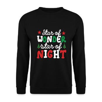 Star Of Wonder & Star of Night Christmas - Unisex Sweatshirt - black - Front - Alina (178cm) & Michal (187cm)