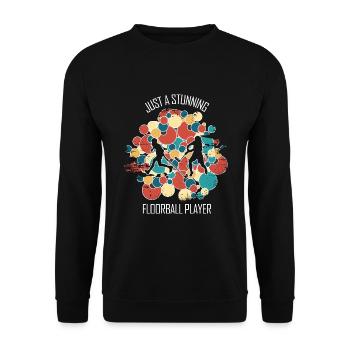 Floorball Floorball Hockey sur gazon Hockey en salle - Sweat-shirt Unisexe - noir - Devant - Alina (178cm) & Michal (187cm)