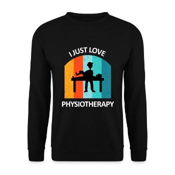 Physiotherapist Humorous Gift Saying Funny - Unisex Sweatshirt - black - Front - Alina (178cm) & Michal (187cm)