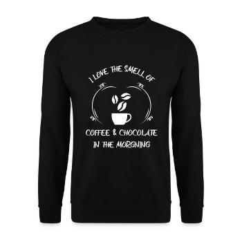 Coffee, espresso, coffee & chocolate - Unisex Sweatshirt - black - Front - Alina (178cm) & Michal (187cm)