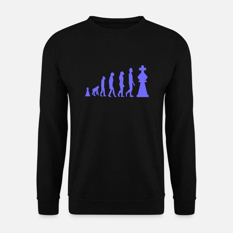 Chess Evolution Schach Lustig - Unisex Pullover - Schwarz
