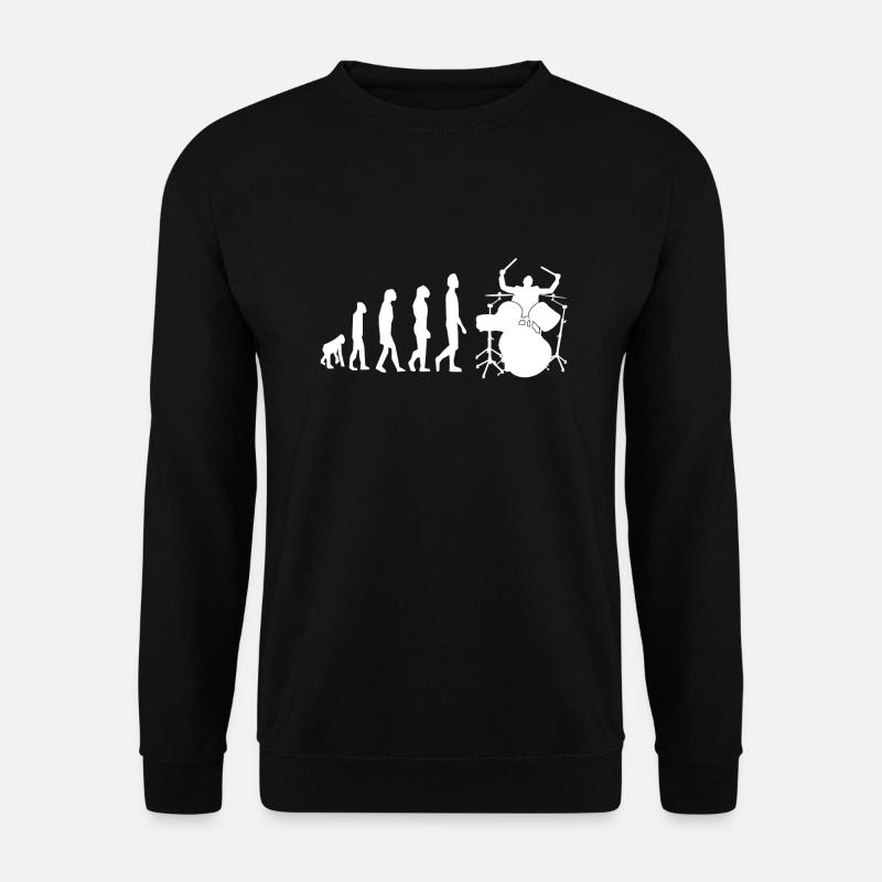 Drummer evolution - Unisex Sweatshirt - black