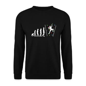 Bouldering Bouldern Evelution - Sweat-shirt Unisexe - noir - Devant - Alina (178cm) & Michal (187cm)