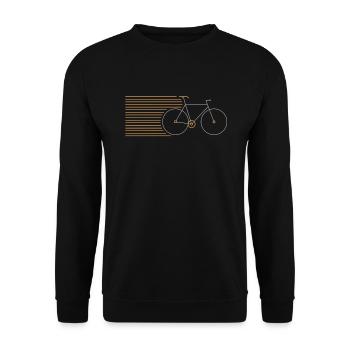 Mountainbike Fahrrad | Rennrad | Radsport - Unisex Pullover - Schwarz - Vorne - Alina (178cm) & Michal (187cm)