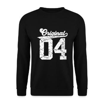 ORIGINAL 04 MILLÉSIME 2004 22E ANNIVERSAIRE - Sweat-shirt Unisexe - noir - Devant - Alina (178cm) & Michal (187cm)