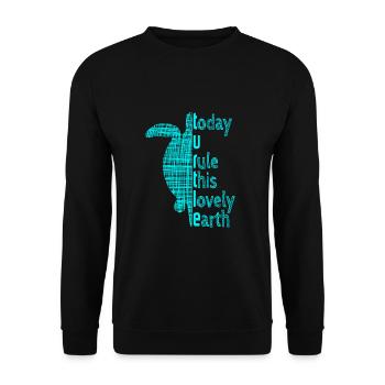 Turtle Schildkröte - Unisex Pullover - Schwarz - Vorne - Alina (178cm) & Michal (187cm)