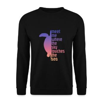 Turtle Slogan Schildkröte Spruch - Unisex Pullover - Schwarz - Vorne - Alina (178cm) & Michal (187cm)