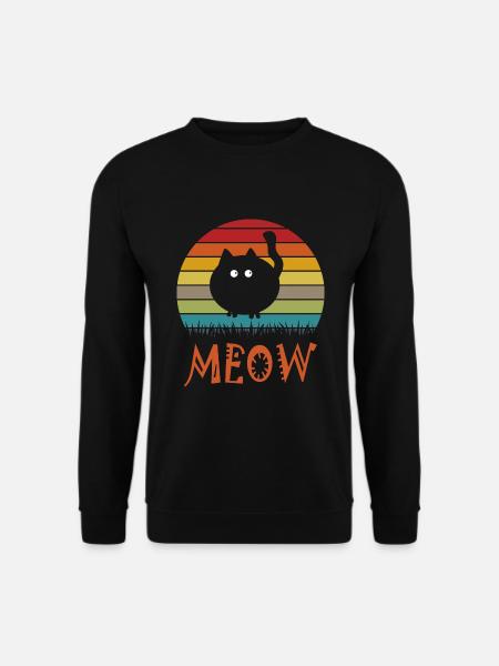 Funny cute cat - Unisex Sweatshirt - black