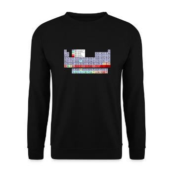 Tableau périodique Chimie - Sweat-shirt Unisexe - noir - Devant - Alina (178cm) & Michal (187cm)