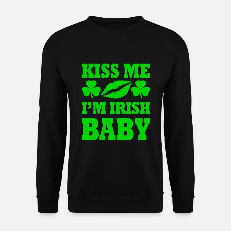 kiss me im irish baby - Unisex Pullover - Schwarz