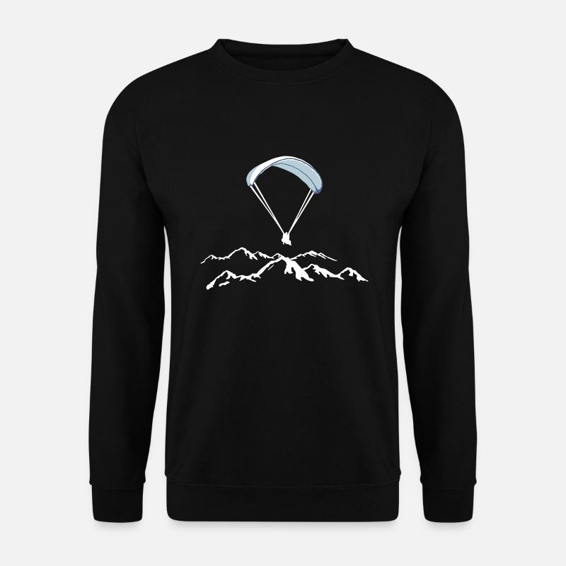 Paragliding, paragliding and mountains - Unisex Sweatshirt - black