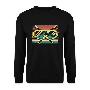 Ski mountains - Unisex Sweatshirt - black - Front - Alina (178cm) & Michal (187cm)