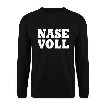 Nase voll - Unisex Pullover - Schwarz - Vorne - Alina (178cm) & Michal (187cm)