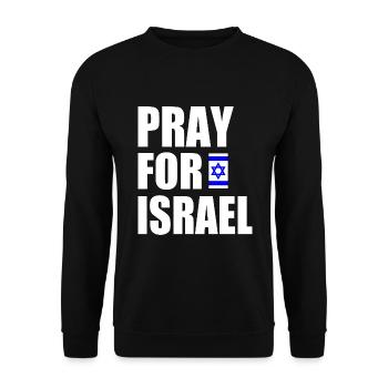 Pray for israel - Unisex Pullover - Schwarz - Vorne - Alina (178cm) & Michal (187cm)