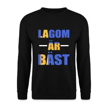 Suède Lagom suédois - Sweat-shirt Unisexe - noir - Devant - Alina (178cm) & Michal (187cm)