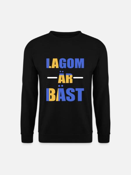 Schweden Schwedisch Lagom - Unisex Pullover - Schwarz