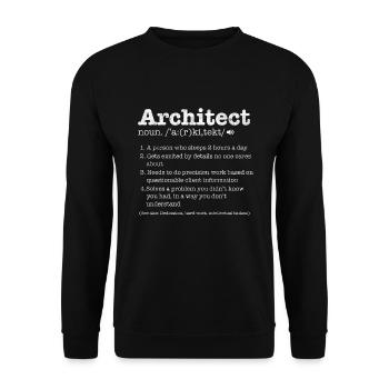 Architect - Unisex Sweatshirt - black - Front - Alina (178cm) & Michal (187cm)