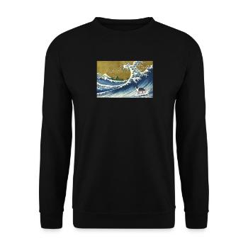 Border Collie - Unisex Sweatshirt - black - Front - Alina (178cm) & Michal (187cm)