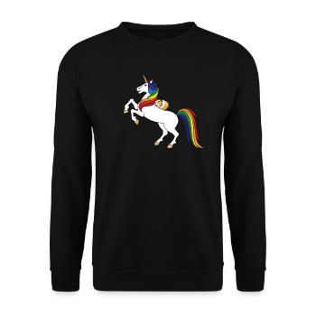 Guinea Pig - Unisex Sweatshirt - black - Front - Alina (178cm) & Michal (187cm)