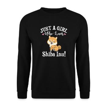 Shiba Inu - Unisex Pullover - Schwarz - Vorne - Alina (178cm) & Michal (187cm)