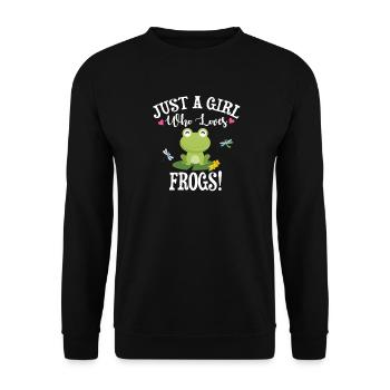Frosch - Unisex Pullover - Schwarz - Vorne - Alina (178cm) & Michal (187cm)