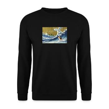 Beagle - Unisex Sweatshirt - black - Front - Alina (178cm) & Michal (187cm)
