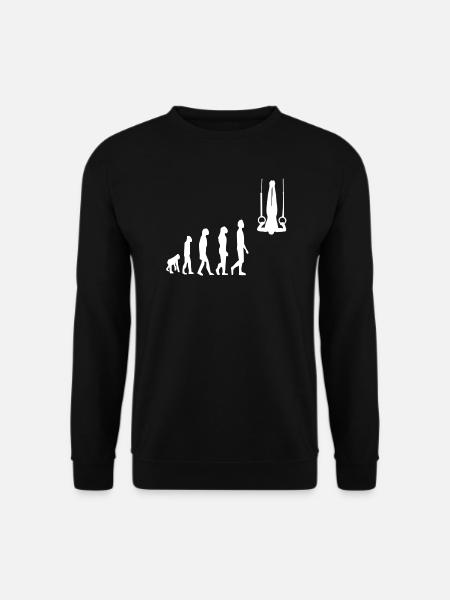 Ring Gymnastics Rings Gymnastics Evolution - Unisex Sweatshirt - black