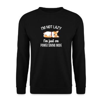 Corgi - Unisex Sweatshirt - black - Front - Alina (178cm) & Michal (187cm)