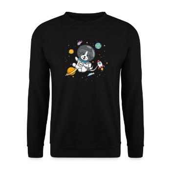 Border Collie - Unisex Sweatshirt - black - Front - Alina (178cm) & Michal (187cm)