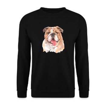 Bouledogue anglais - Sweat-shirt Unisexe - noir - Devant - Alina (178cm) & Michal (187cm)