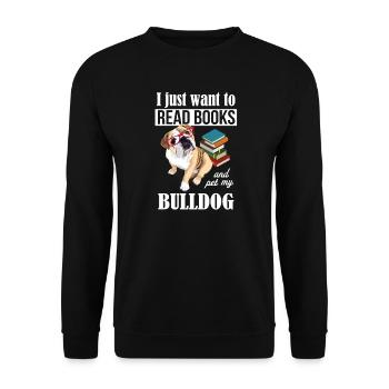 Bouledogue anglais - Sweat-shirt Unisexe - noir - Devant - Alina (178cm) & Michal (187cm)