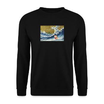 Shiba Inu - Unisex Sweatshirt - black - Front - Alina (178cm) & Michal (187cm)