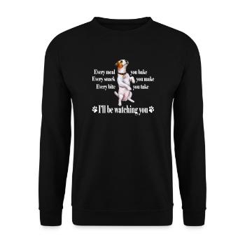 Jack Russell - Unisex Pullover - Schwarz - Vorne - Alina (178cm) & Michal (187cm)